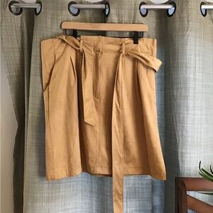 LOFT Tan Mini Skirt